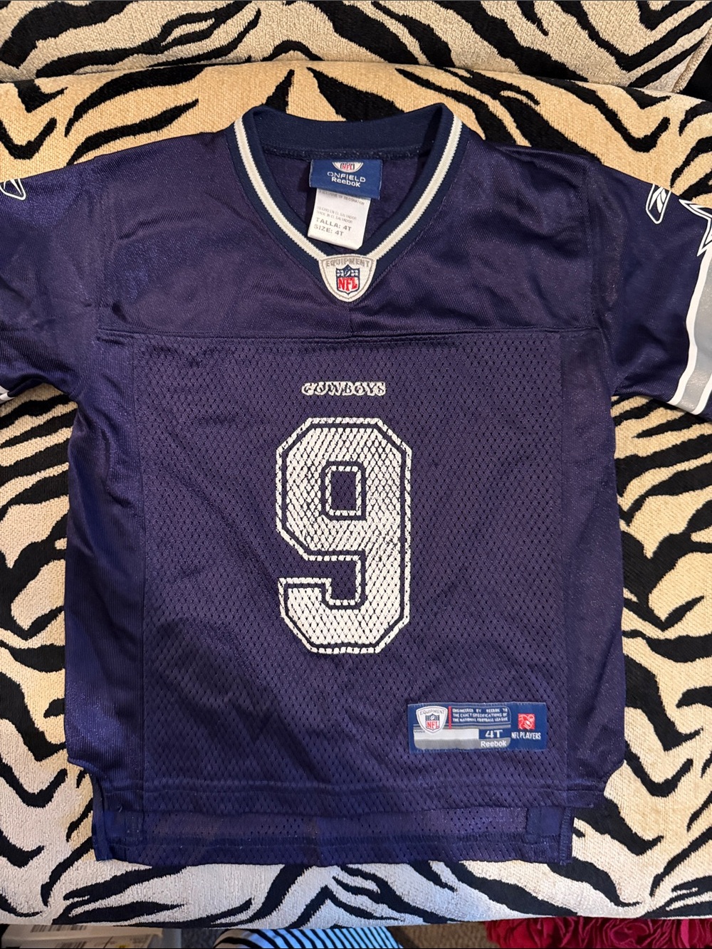 Vintage Reebok Kids' Dallas Cowboys #9 Navy Football Jersey Tony Romo